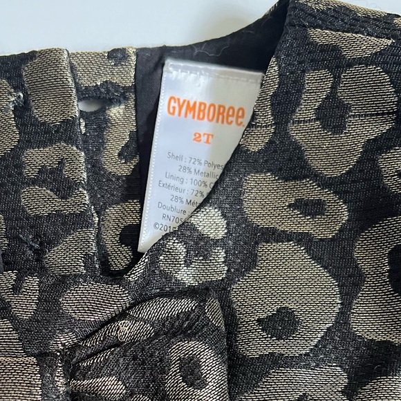 Gymboree Leopard Print Black & Gold Special Occasion Dress SZ 2T ✨ - Picture 7 of 7